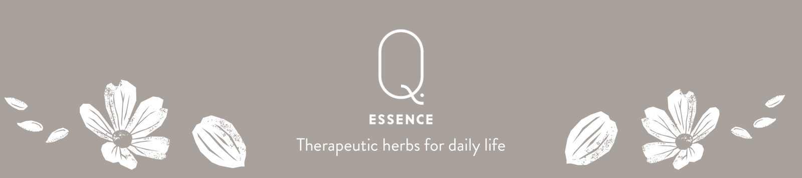 banner for q essence healing herbs